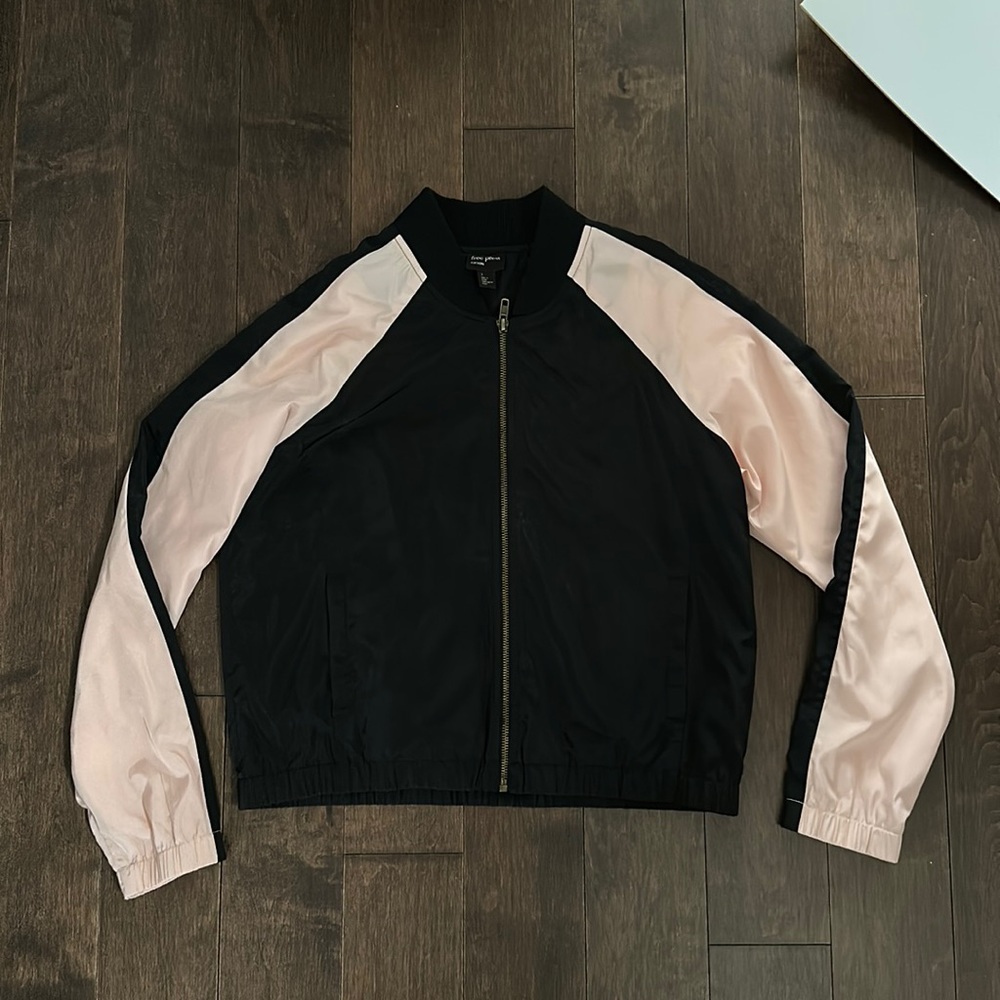 Black and pink bomber jacket